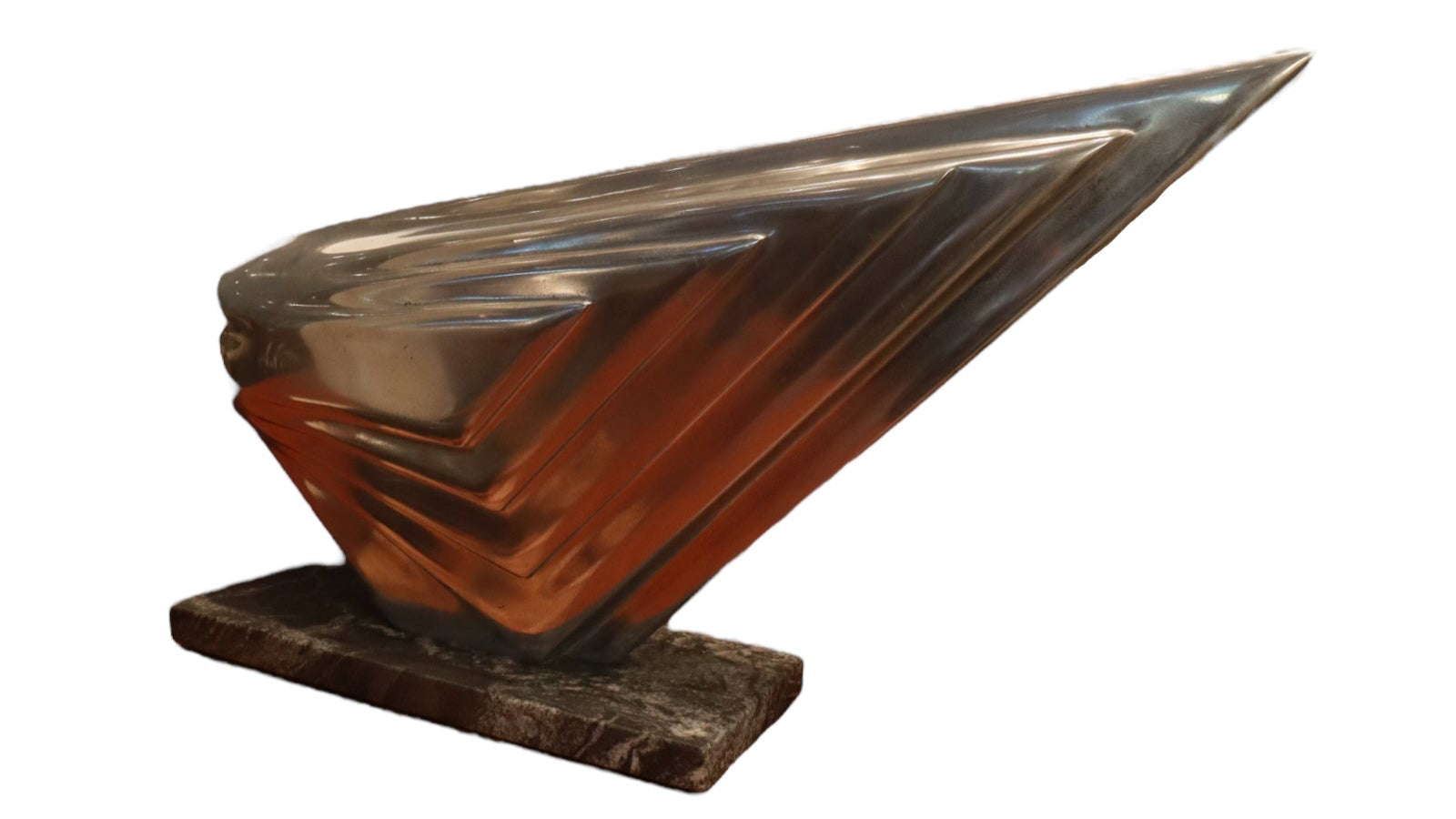 Lee Duran Modern Art Deco Siren Sculpture Chrome Goddess 2