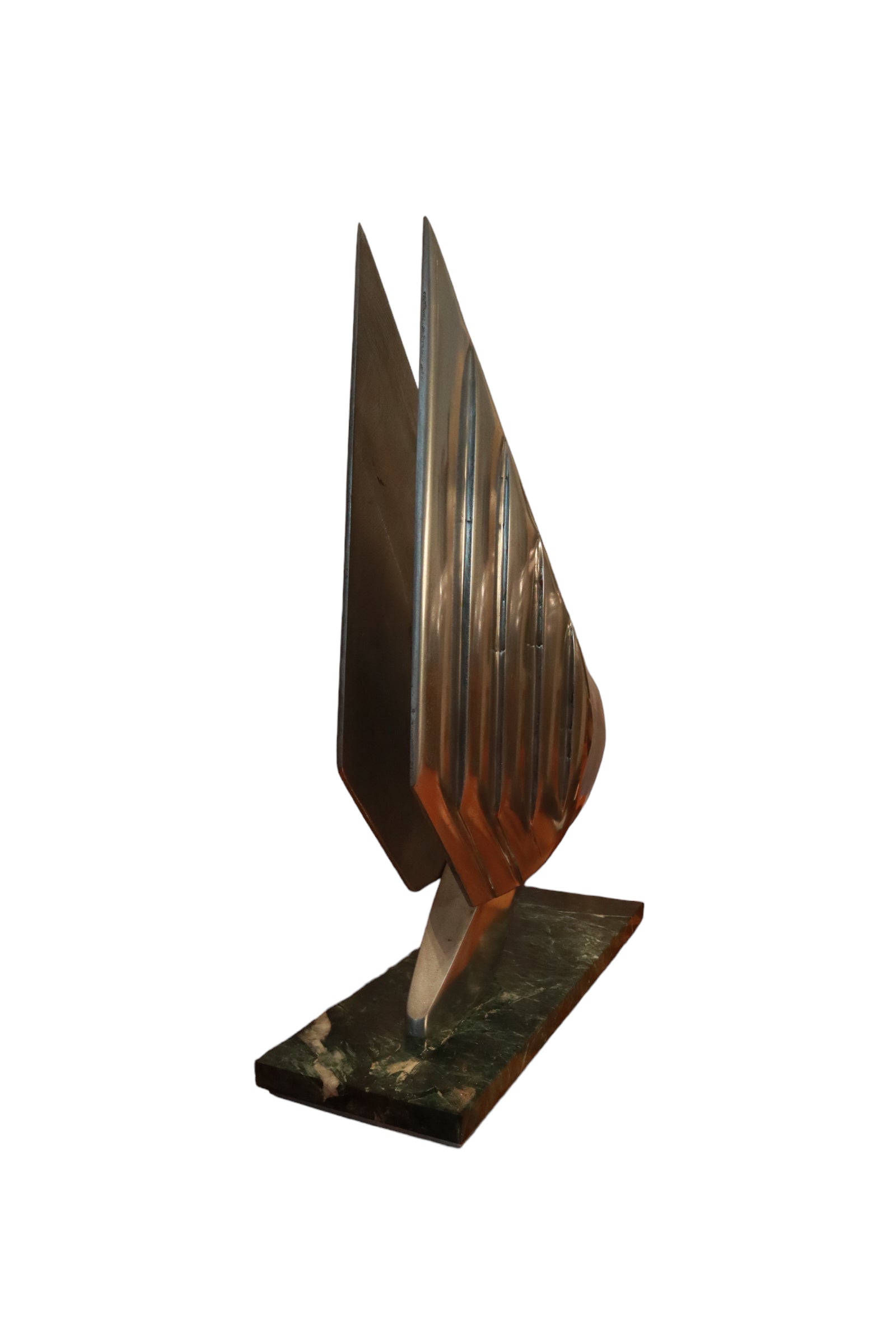 Rare Lee Duran Modern Art Deco Chrome Goddess Mermaid Sculpture