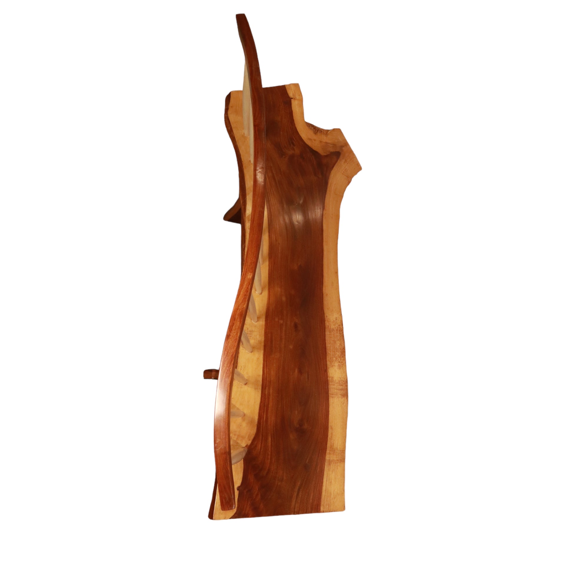 George Nakashima Style Conoid Bench with Spindle Back
