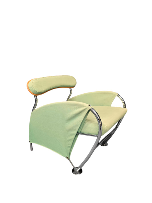 Italian Modern Memphis Style "Uno" Arm Chair By Massimo Iosa Ghini - Green