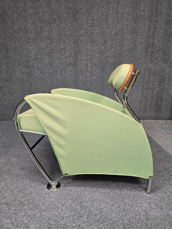 FUR-150 Italian Modern Memphis Style "Uno" Arm Chair By Massimo Iosa Ghini - Green