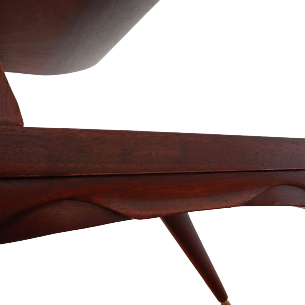 FUR-169 Two Mid-Century Modern 2-Tiered Coffee Tables- in style of William Hinn