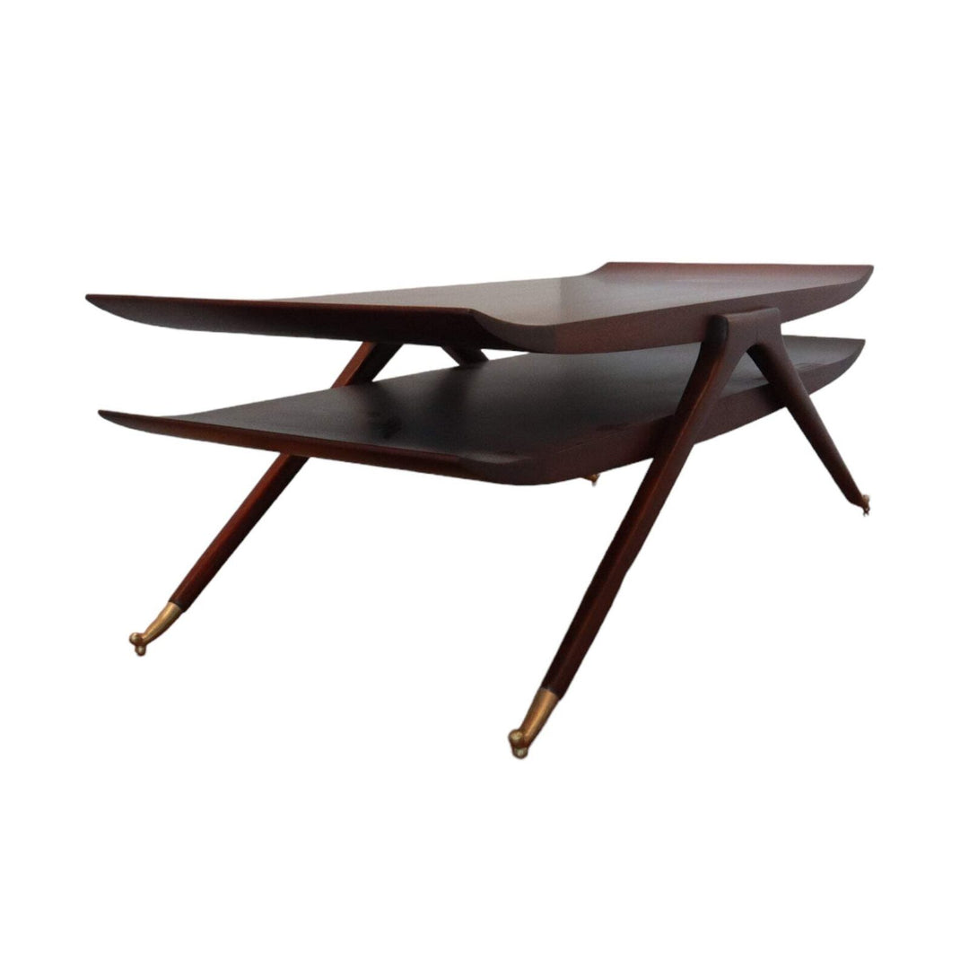 Mid Century Modern 2-Tiered Coffee Table in the Style of Ico Parisi