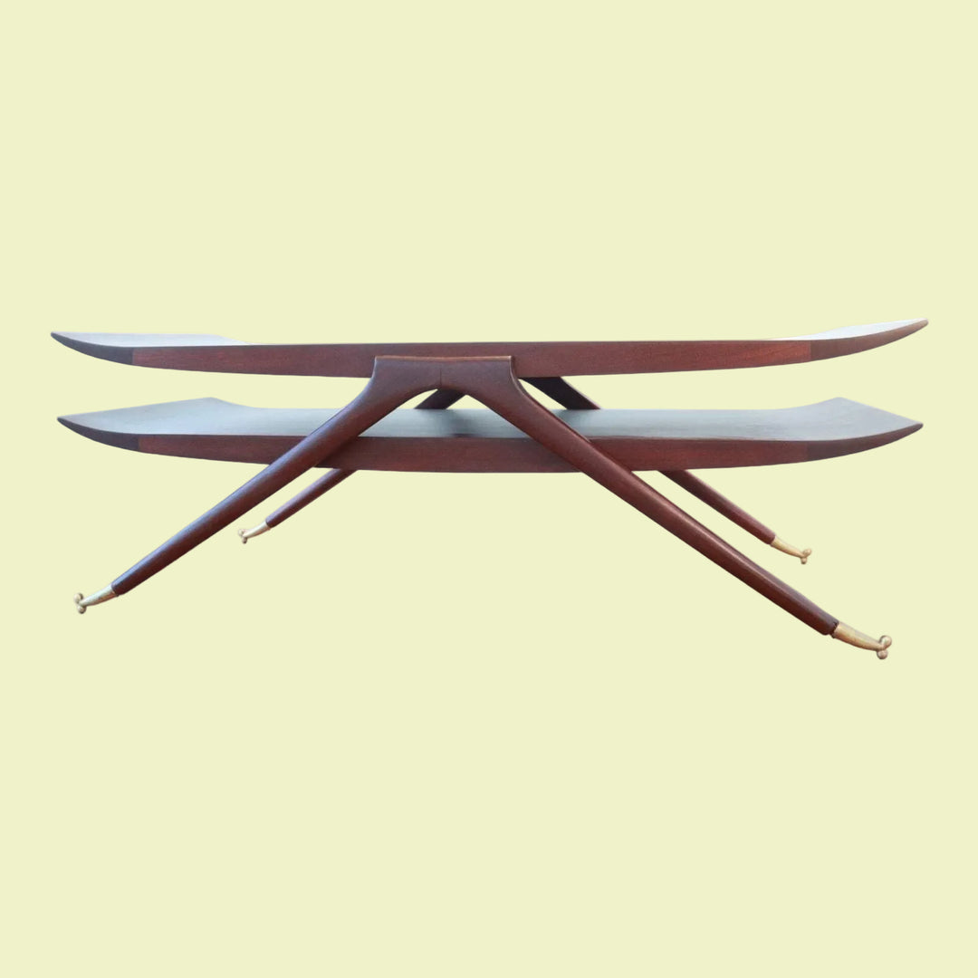 Mid Century Modern 2-Tiered Coffee Table in the Style of Ico Parisi