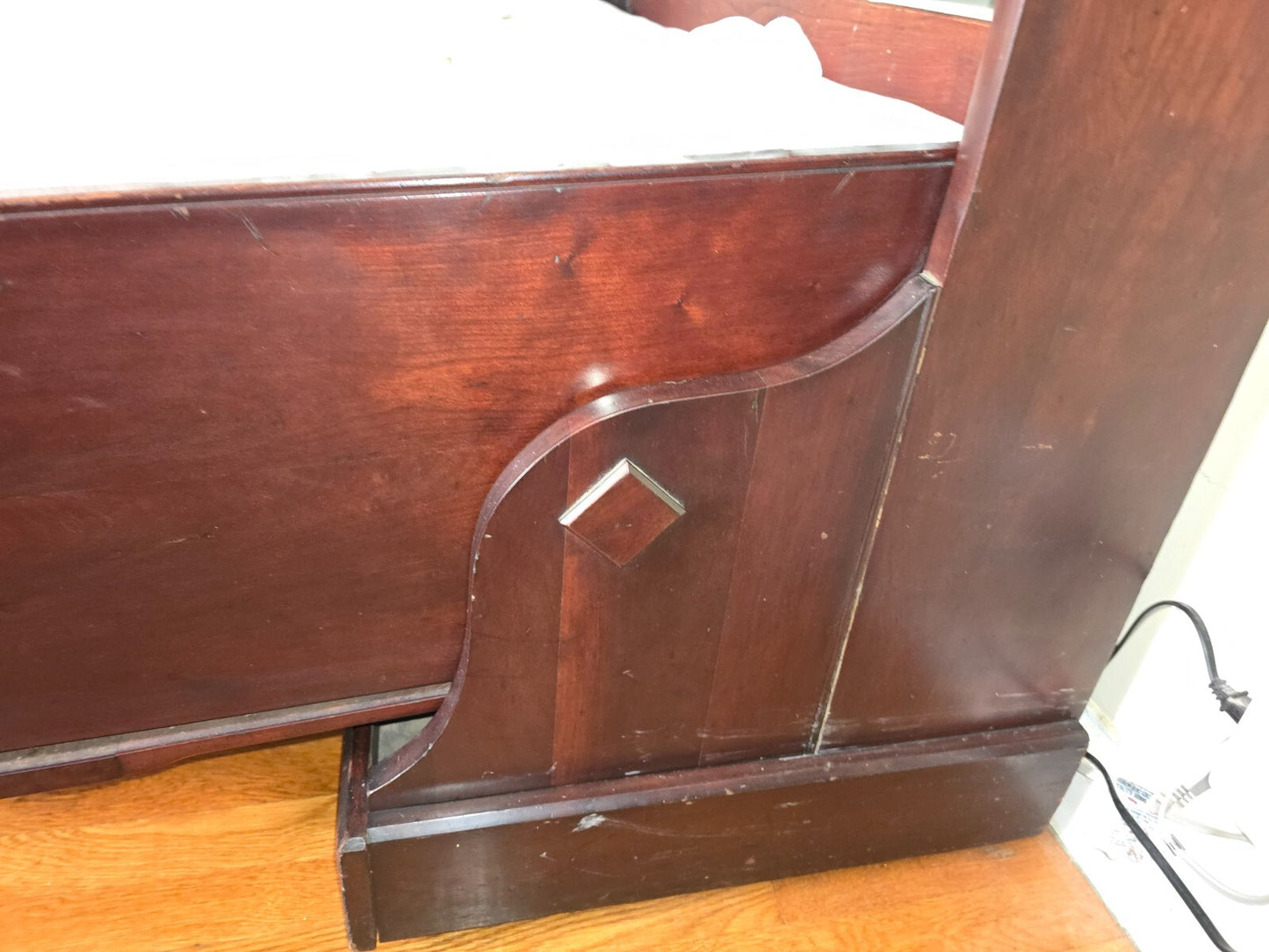 Antique Bed .  Burr Folding Bed, Patented in 1868 by Sanford S. Burr. Full size.