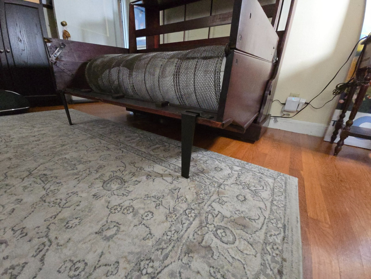 Antique Bed .  Burr Folding Bed, Patented in 1868 by Sanford S. Burr. Full size.