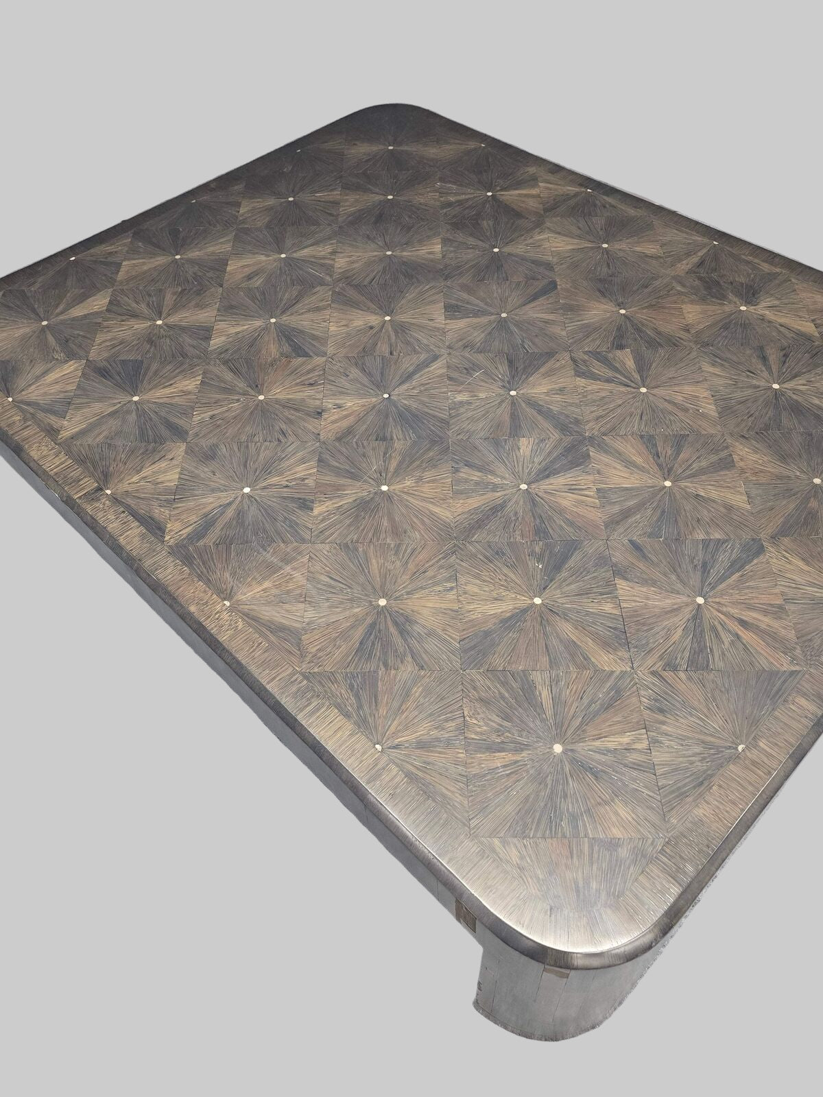 Ron Seff Raffia Wood Marquetry Cocktail Table