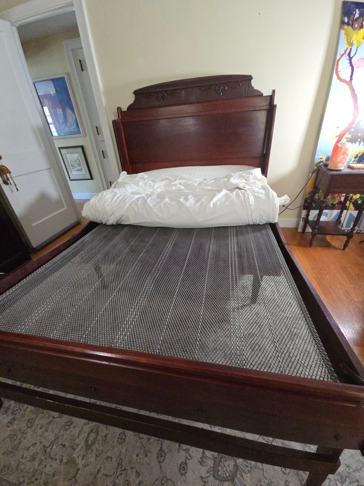 Antique Bed .  Burr Folding Bed, Patented in 1868 by Sanford S. Burr. Full size.