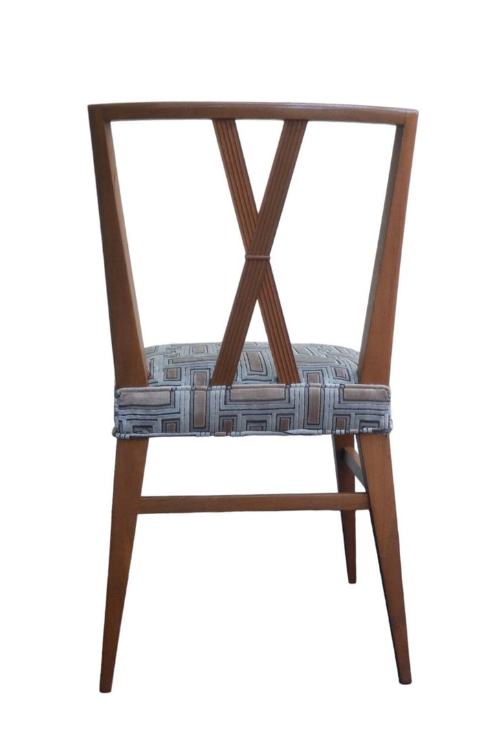 Tommi Parzinger for Charak Modern 1950s Set of Six Re-upholstered dining room ch