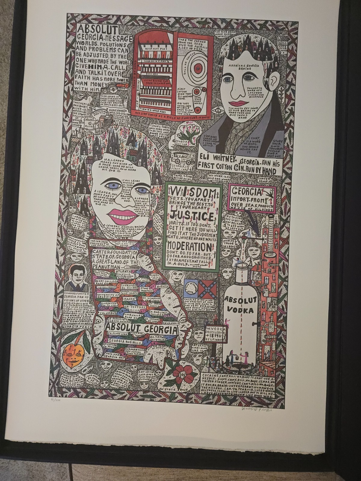 Absolut Vodka, Statehood Portfolio of 51 Signed Lithographs with Signed Book.