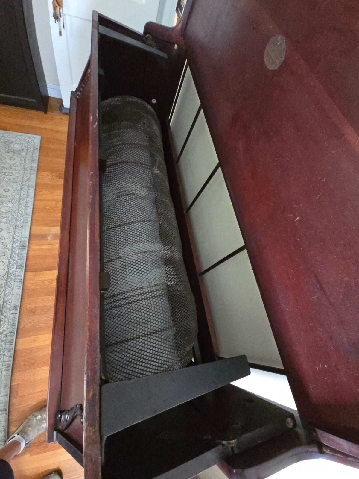 Antique Bed .  Burr Folding Bed, Patented in 1868 by Sanford S. Burr. Full size.