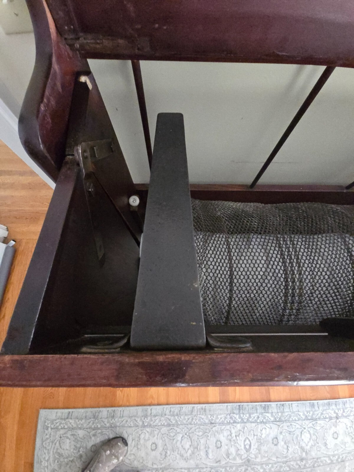 Antique Bed .  Burr Folding Bed, Patented in 1868 by Sanford S. Burr. Full size.