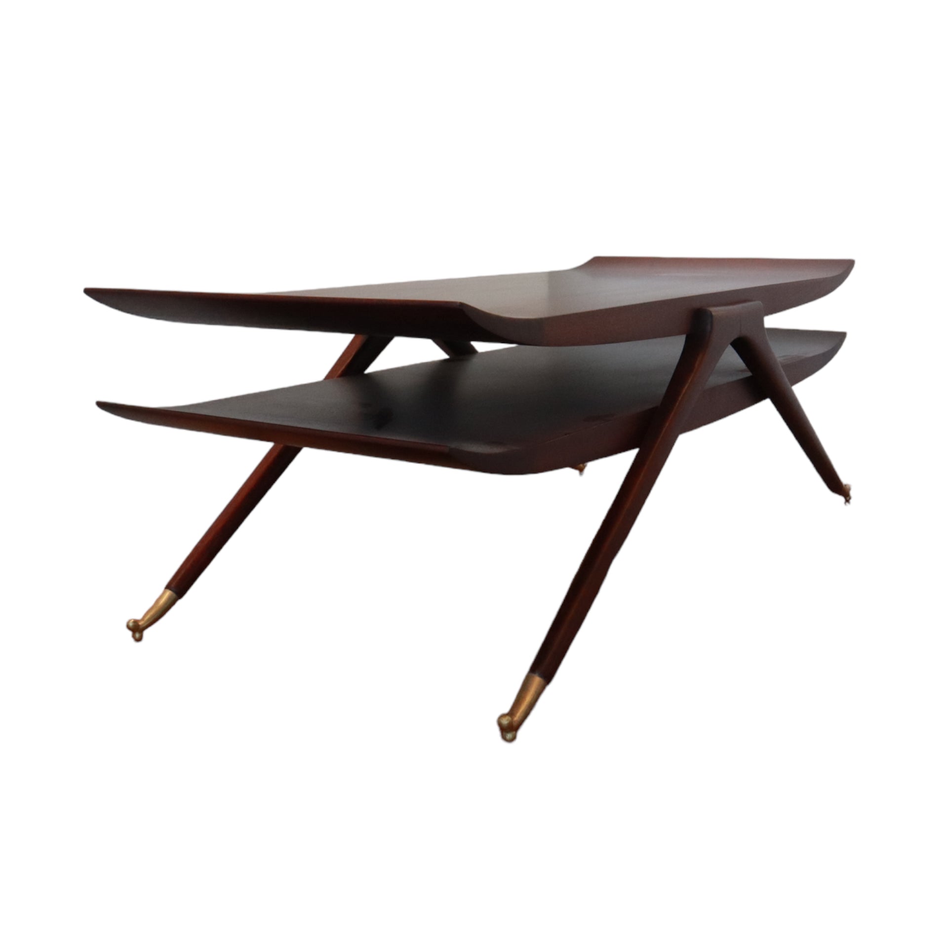 Mid Century Modern 2-Tiered Coffee Table in the Style of Ico Parisi