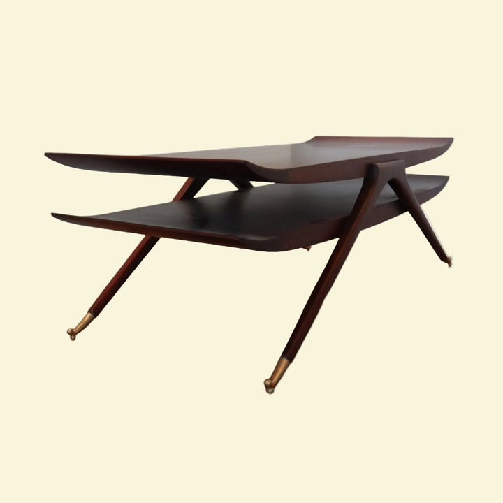 FUR-154 Mid Century Modern 2-Tiered Coffee Table in the Style of Ico Parisi