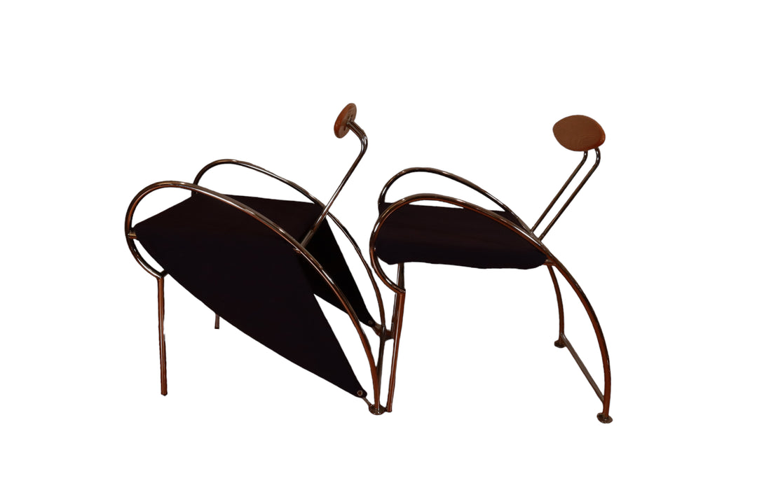 FUR-138 "Velox" Postmodern Massimo Iosa Ghini Moroso Vintage Italian Dining Chairs Set of Six
