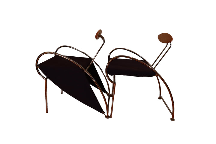 FUR-138 "Velox" Postmodern Massimo Iosa Ghini Moroso Vintage Italian Dining Chairs Set of Six