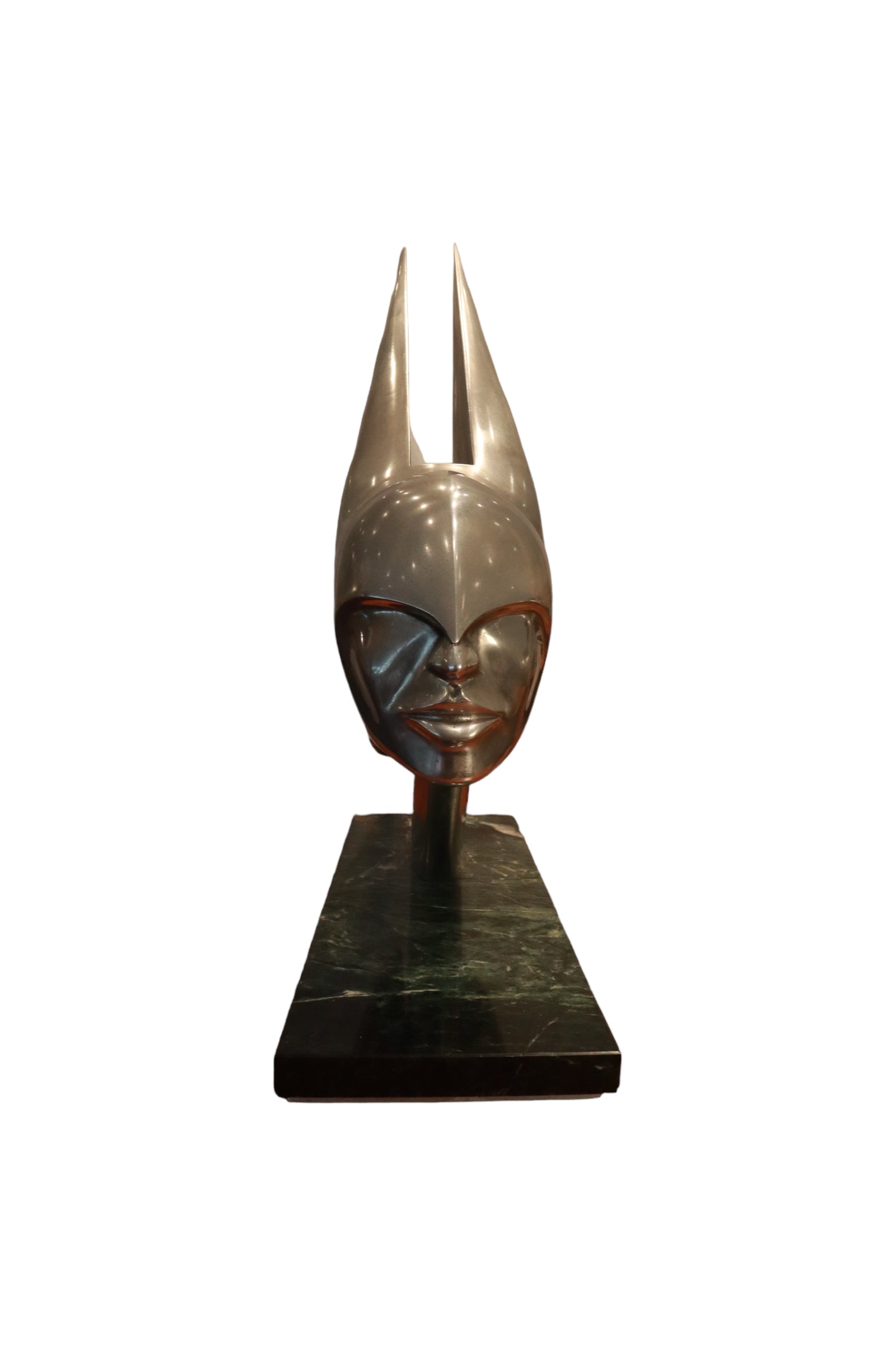 Rare Lee Duran Modern Art Deco Chrome Goddess Mermaid Sculpture
