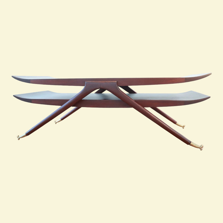 FUR-154 Mid Century Modern 2-Tiered Coffee Table in the Style of Ico Parisi