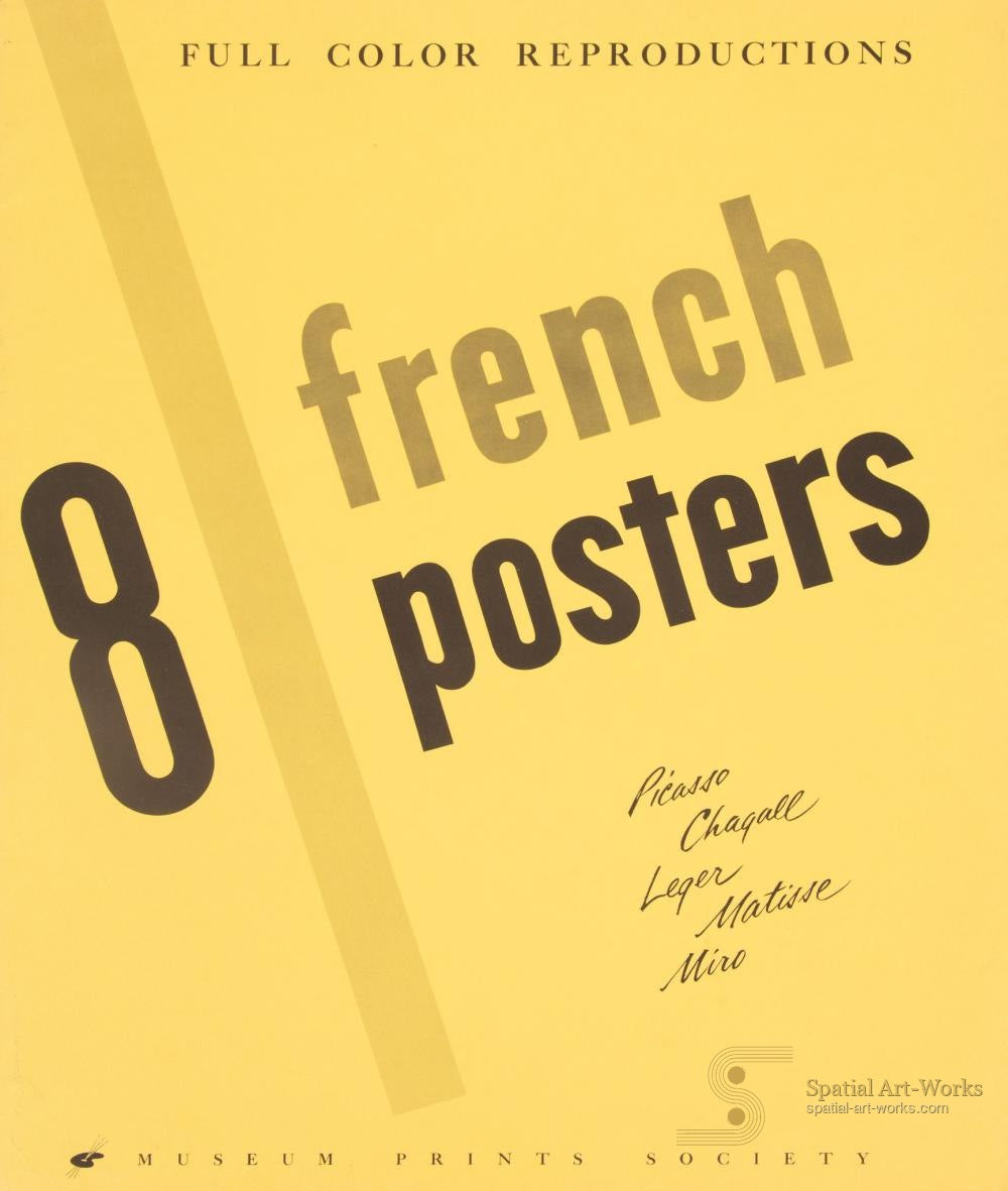 ART-008 Picasso, Miró &amp; Matisse — French Posters Portfolio, 6 Color Lithographs c.1950, Detroit Institute of Arts Provenance