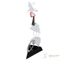 Brad Howe — Life-Size Postmodern Abstract Mixed Metal Sculpture on Triangular Base, Signed, 71.5" Total Height