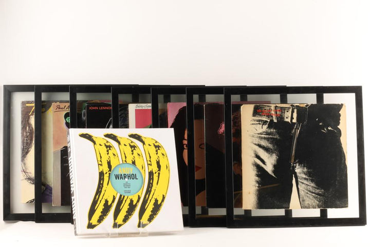 ART-148 Andy Warhol — Framed Album Cover Collection with Catalogue Raisonné (Set of 6)