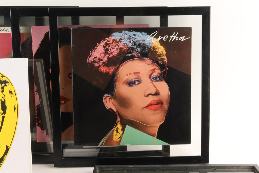 ART-148 Andy Warhol — Framed Album Cover Collection with Catalogue Raisonné (Set of 6)