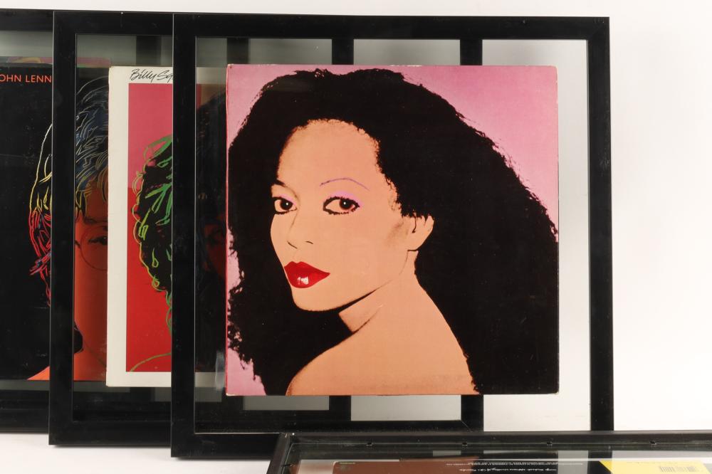 ART-148 Andy Warhol — Framed Album Cover Collection with Catalogue Raisonné (Set of 6)