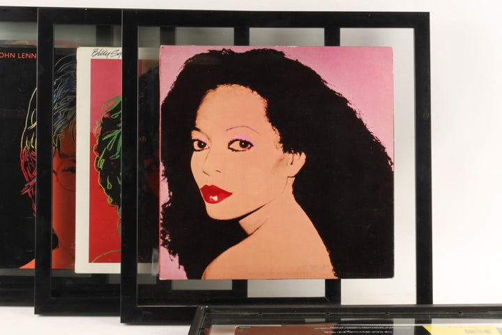 ART-148 Andy Warhol — Framed Album Cover Collection with Catalogue Raisonné (Set of 6)
