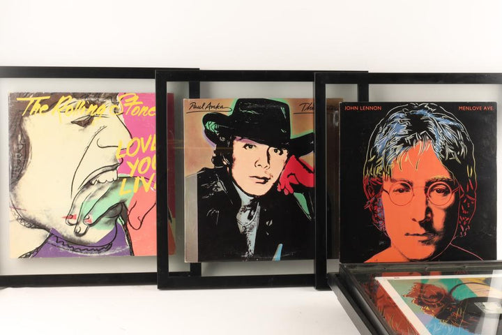 ART-148 Andy Warhol — Framed Album Cover Collection with Catalogue Raisonné (Set of 6)