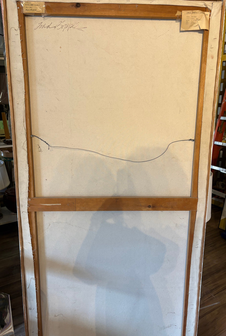 ART-153 Todd Boppel — "Seely" Original Oil &amp; Aluminum Pigment on Canvas, 1977, 72 × 36 in.