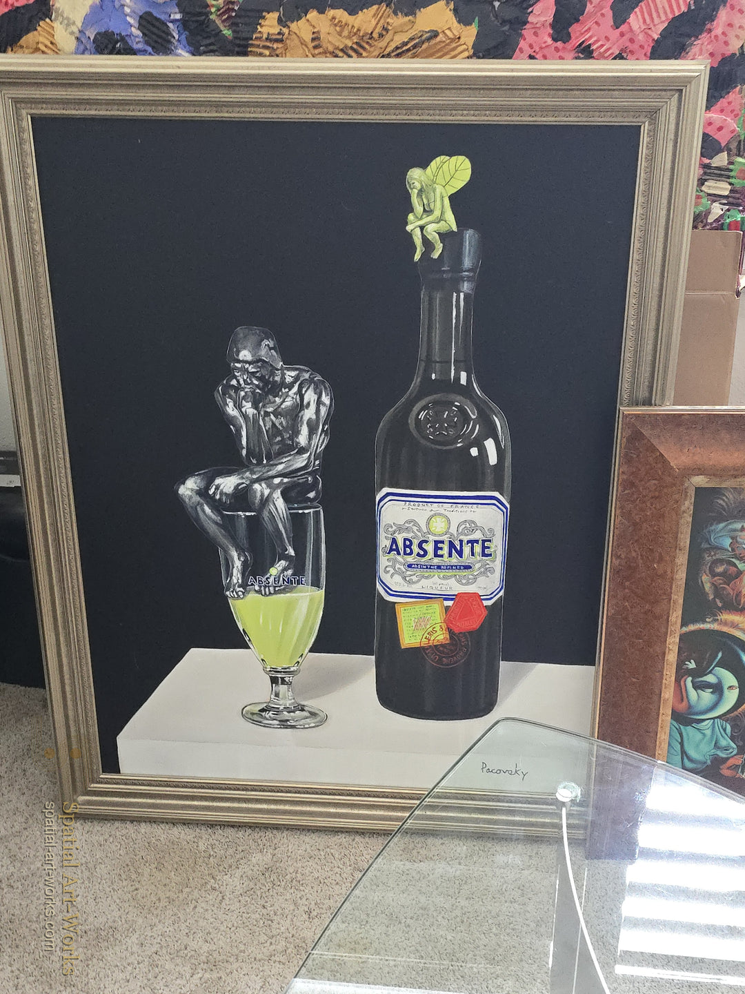 ART-017 John Pacovsky — "Auguste Rodin: Inspired by The Thinker" Absente Campaign, Michel Roux Provenance, 36" × 28"