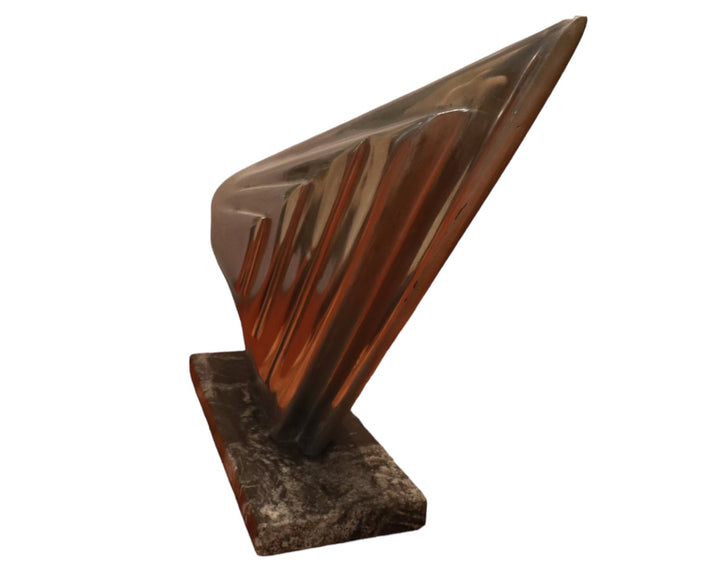 MCM-089 Lee Duran Modern Art Deco Siren Sculpture Chrome Goddess 2