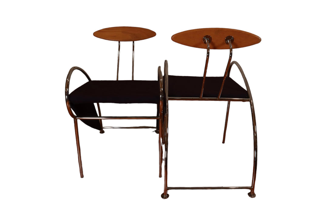 FUR-138 "Velox" Postmodern Massimo Iosa Ghini Moroso Vintage Italian Dining Chairs Set of Six