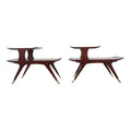 Two Mid-Century Modern 2-Tiered Coffee Tables- in style of William Hinn