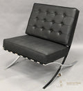 Mies van der Rohe Style Barcelona Chair — Chrome Frame, Mid-Century Modern, Unlabeled