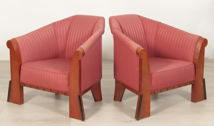 FUR-180 Michael Graves for Sunar Hauserman — Postmodern Lounge Chairs (Pair)