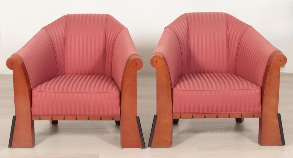 FUR-180 Michael Graves for Sunar Hauserman — Postmodern Lounge Chairs (Pair)