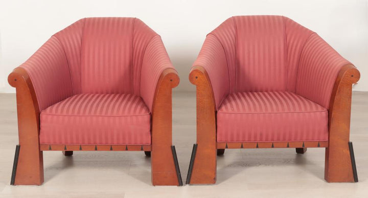 FUR-180 Michael Graves for Sunar Hauserman — Postmodern Lounge Chairs (Pair)