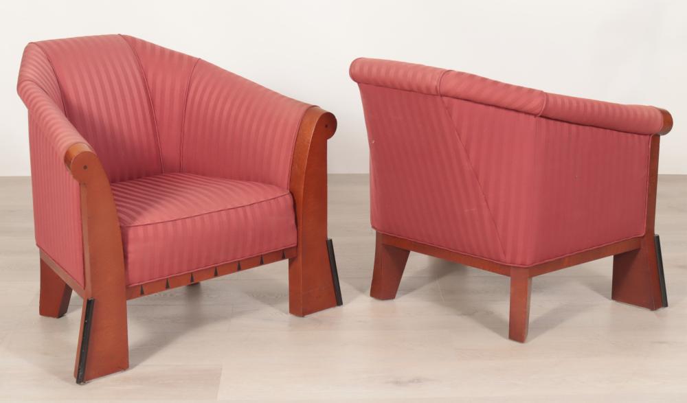 FUR-180 Michael Graves for Sunar Hauserman — Postmodern Lounge Chairs (Pair)