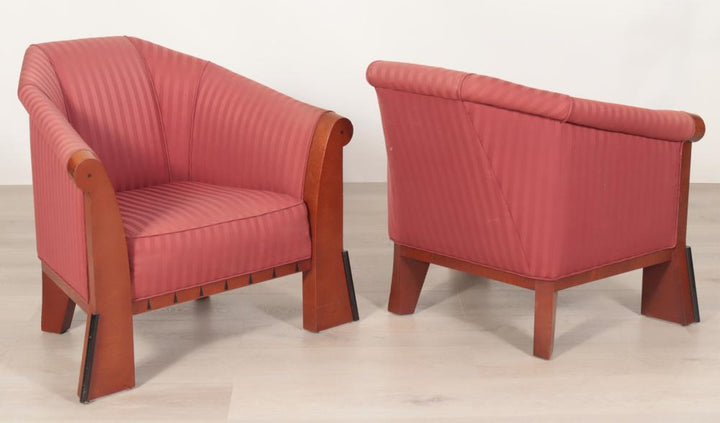 FUR-180 Michael Graves for Sunar Hauserman — Postmodern Lounge Chairs (Pair)