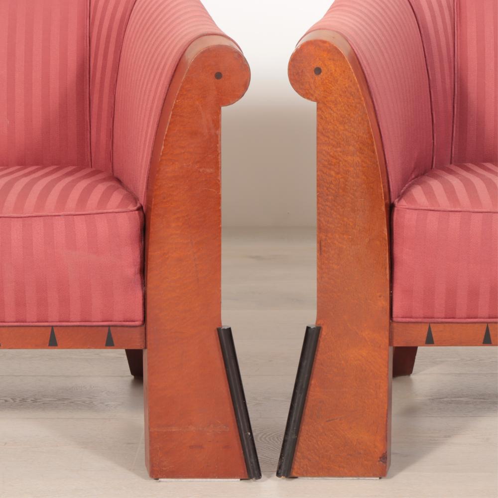 FUR-180 Michael Graves for Sunar Hauserman — Postmodern Lounge Chairs (Pair)
