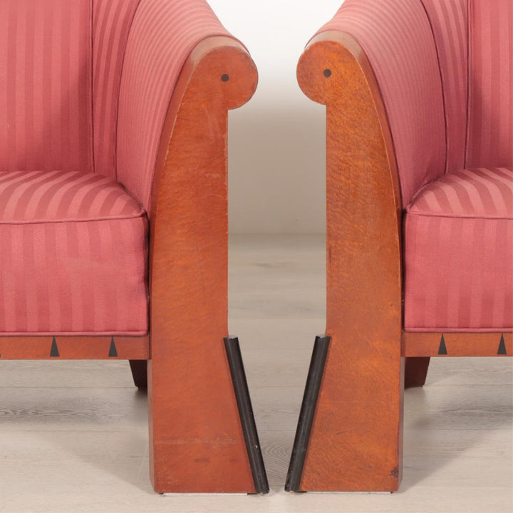 FUR-180 Michael Graves for Sunar Hauserman — Postmodern Lounge Chairs (Pair)