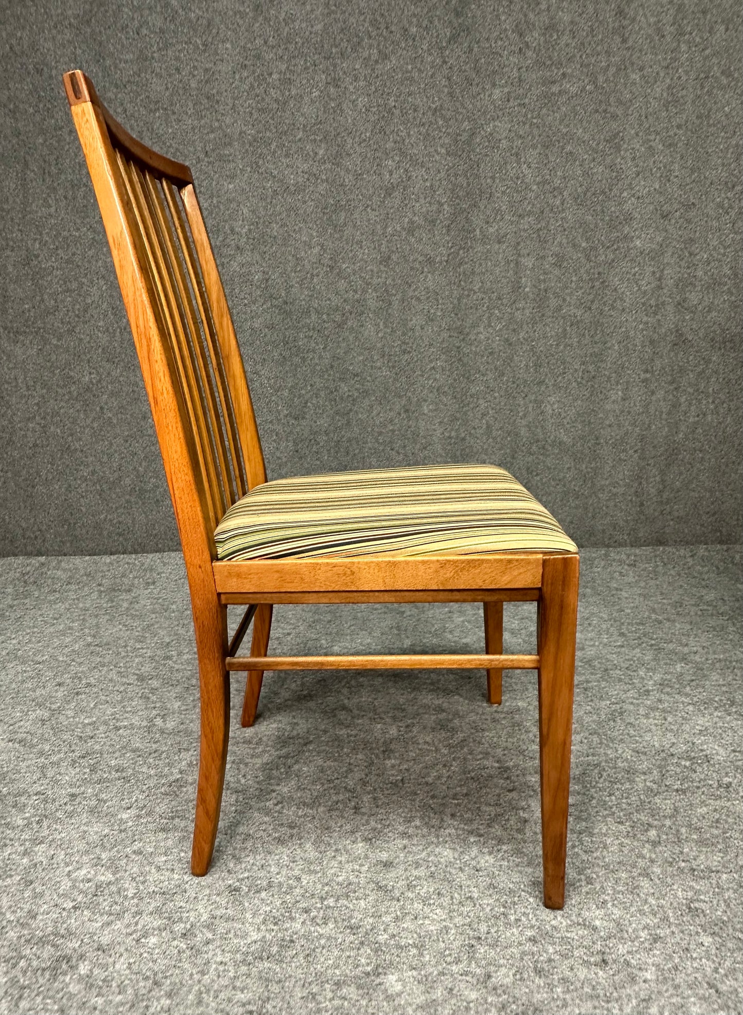 Six Mid-Century Walnut Dining Chairs