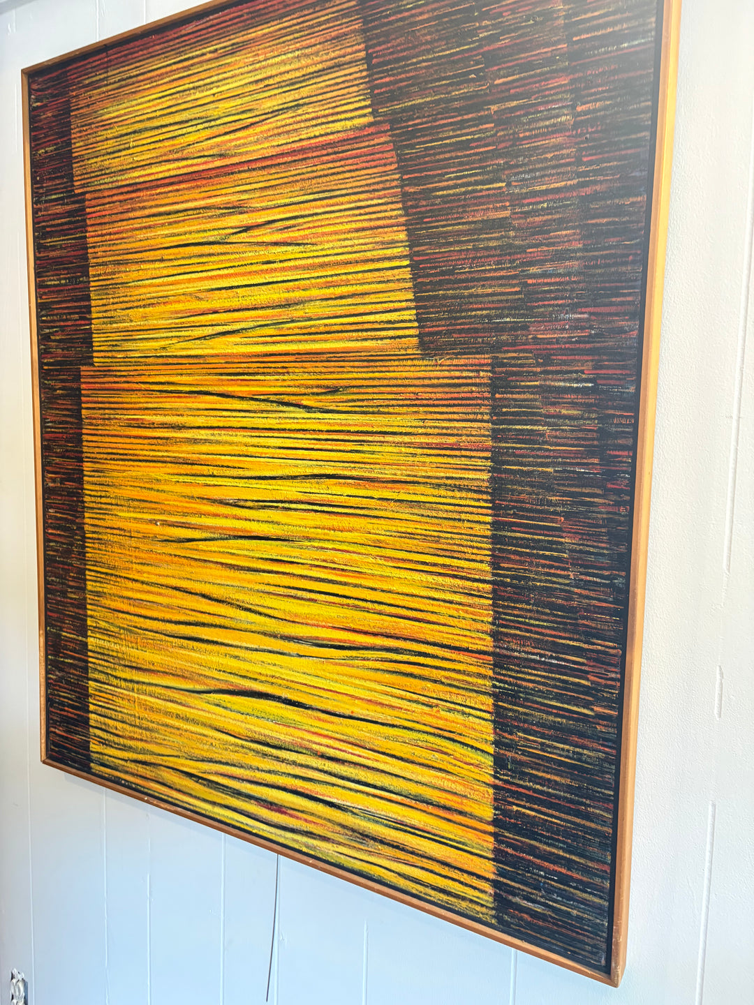 ART-083 Todd Boppel — "Terrace" Original Oil on Board, Signed Verso, 42 × 36 in.