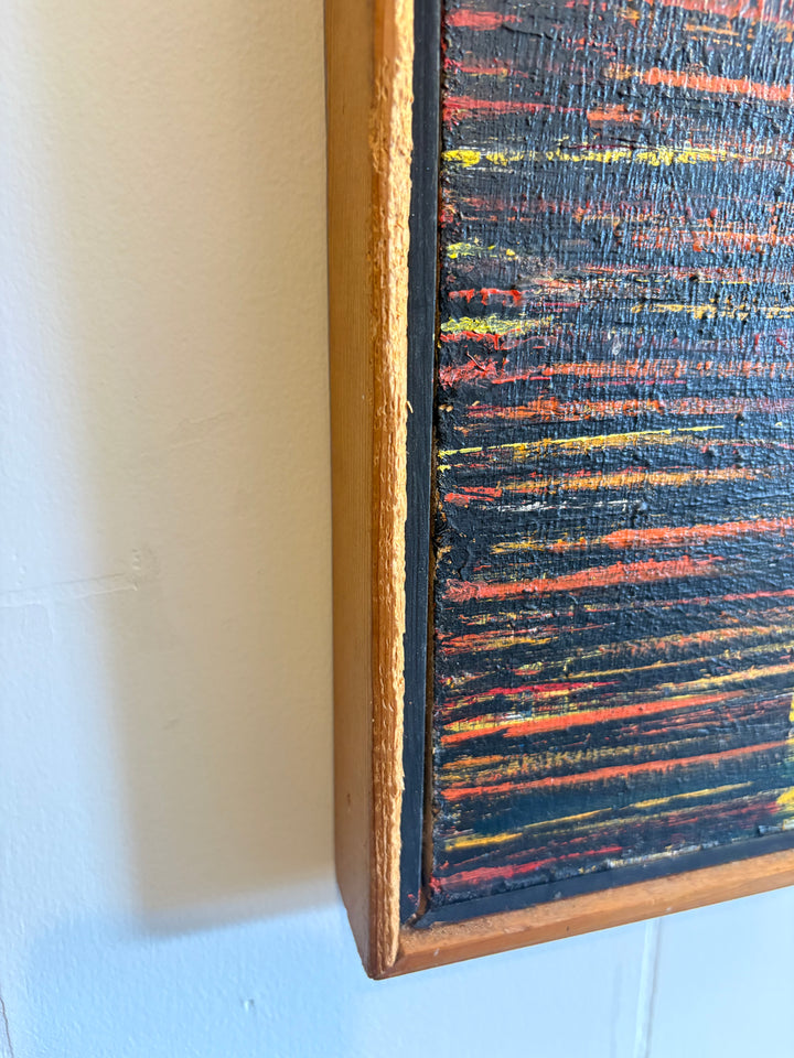 ART-083 Todd Boppel — "Terrace" Original Oil on Board, Signed Verso, 42 × 36 in.