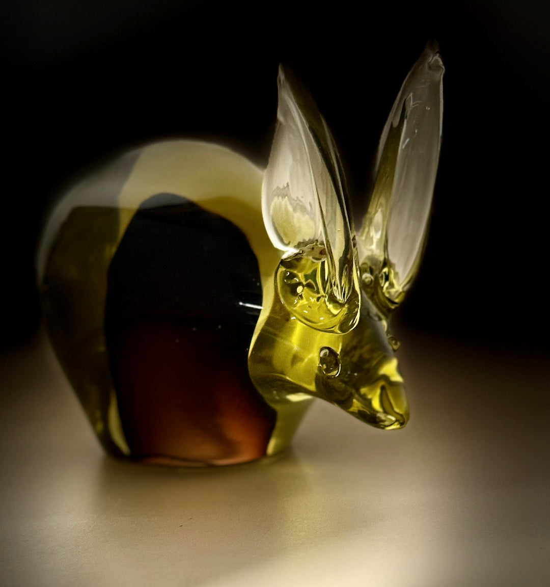 MCM-021 Antonio Da Ros (Attributed) — Murano Blown Glass Rabbit, Cenedese, Unsigned, Italian Art Glass, c.1960s–70s