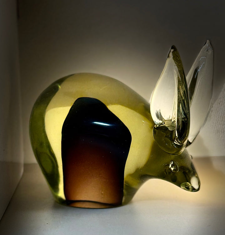 MCM-021 Antonio Da Ros (Attributed) — Murano Blown Glass Rabbit, Cenedese, Unsigned, Italian Art Glass, c.1960s–70s