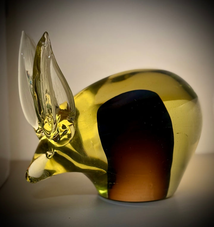 MCM-021 Antonio Da Ros (Attributed) — Murano Blown Glass Rabbit, Cenedese, Unsigned, Italian Art Glass, c.1960s–70s