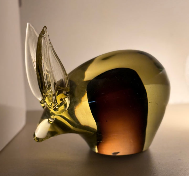 MCM-021 Antonio Da Ros (Attributed) — Murano Blown Glass Rabbit, Cenedese, Unsigned, Italian Art Glass, c.1960s–70s