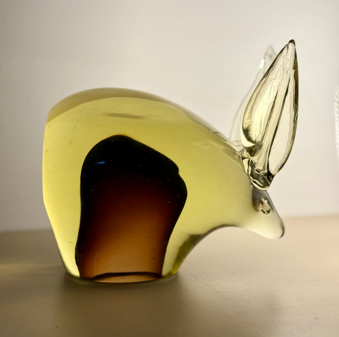 MCM-021 Antonio Da Ros (Attributed) — Murano Blown Glass Rabbit, Cenedese, Unsigned, Italian Art Glass, c.1960s–70s